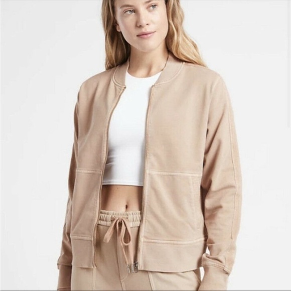 Athleta Farallon Bomber Jacket Size Medium - Picture 1 of 9